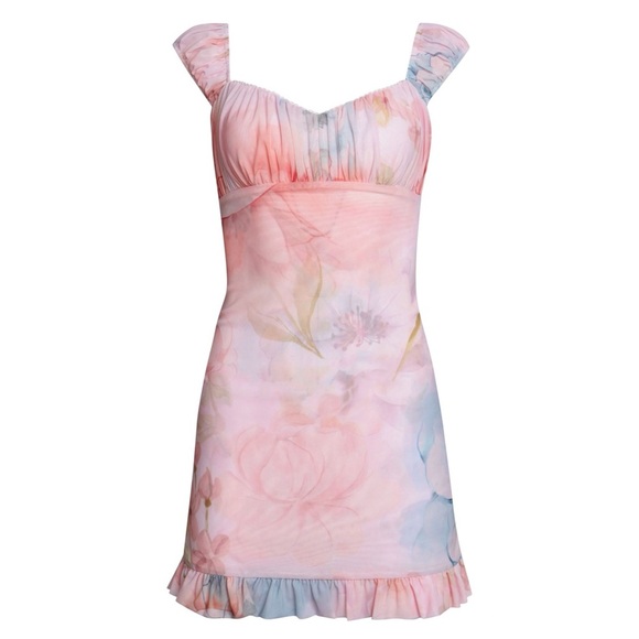 Danielle Guizio mini pink mesh dress NEW - Picture 6 of 6